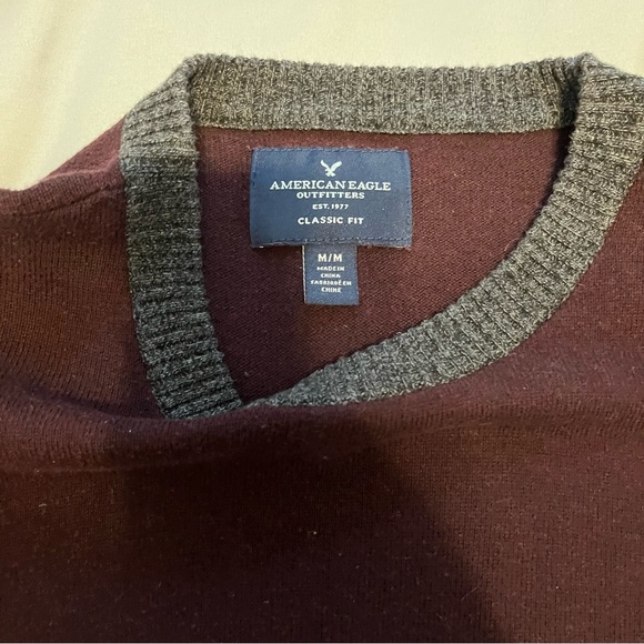 American Eagle Mens Brownish Red Long Sleeve Shirt - Picture 3 of 4